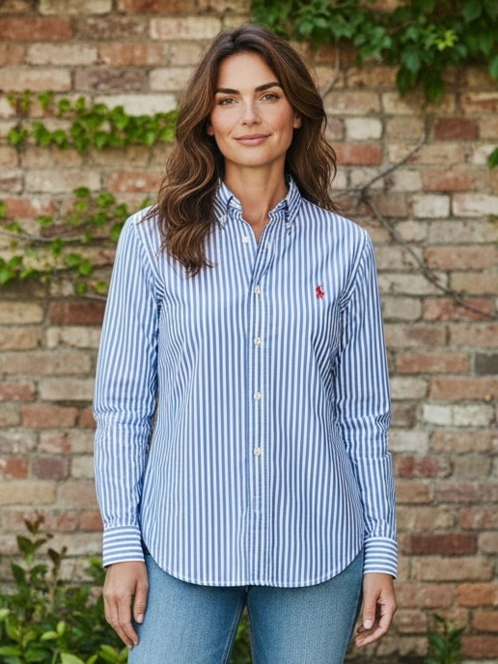 Polo Ralph Lauren Button-Down Shirt Sz 14 Preppy Striped Classic Coastal